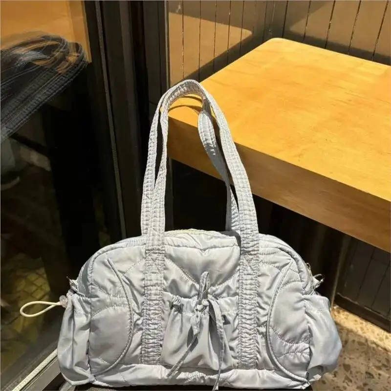 Korean Style Niche Design Plaid Tote Ladies Sweet Bow Large Capacity Shoulder Bag Women Casual Versatile Commute Handbag New