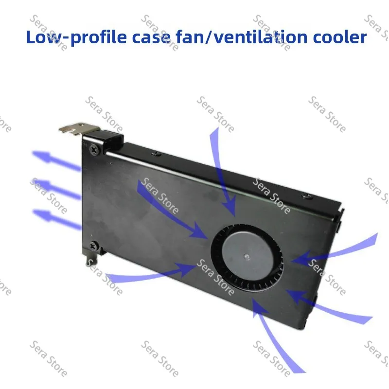 Mini PC Case Cooling Fan 8cm Half-Height PCI Ventilation Fan for 2U Chassis and Airflow Improvement