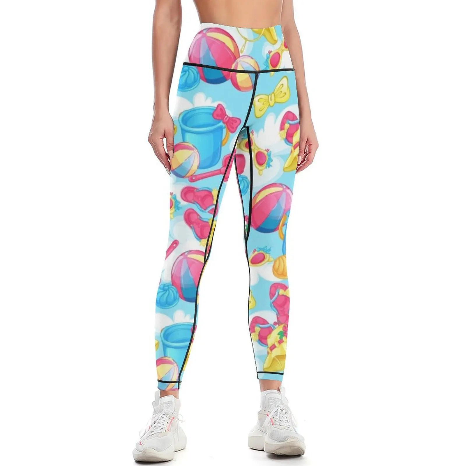 

Beach Fun Leggings Women's push up Women's gym fitness set gym Womens Leggings