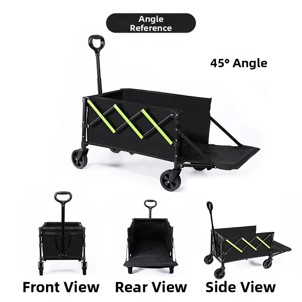 E-RIKE Foldable Utility Heavu Duty Custom Handcart Collapsible Camping Folding Trolley Wagon Cart with Detachable Wheels view 4