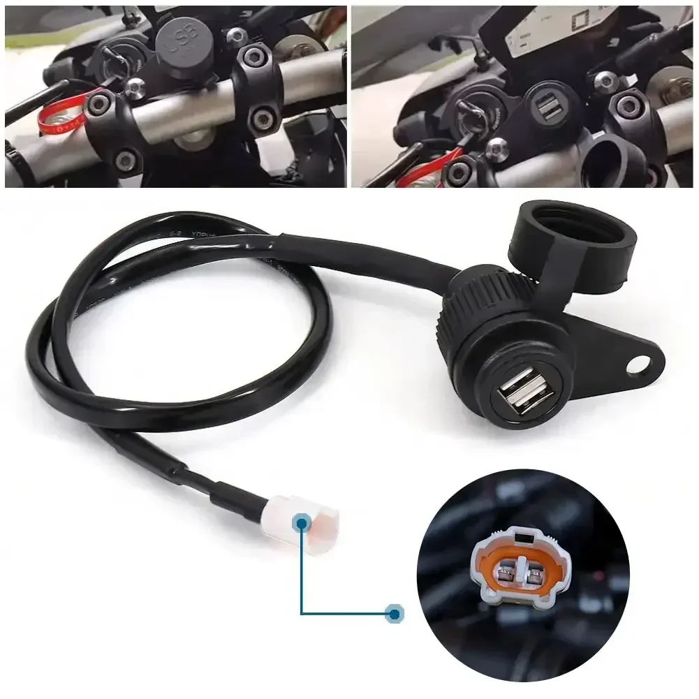 for YAMAHA MT09 MT-09 SP FZ09 XSR900 XSR 900 Tracer 900 9 GT 9GT 900GT Dual USB Charger Plug Socket Adapter Charging Accessories