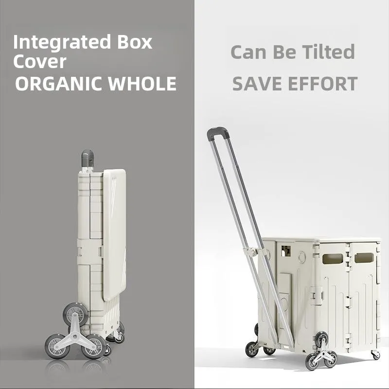 

Portable Folding op Cart Lightweight Hand-Pulled Vegetable Bung Car Stair Climbing Small Pusart Easy to Flat Pull