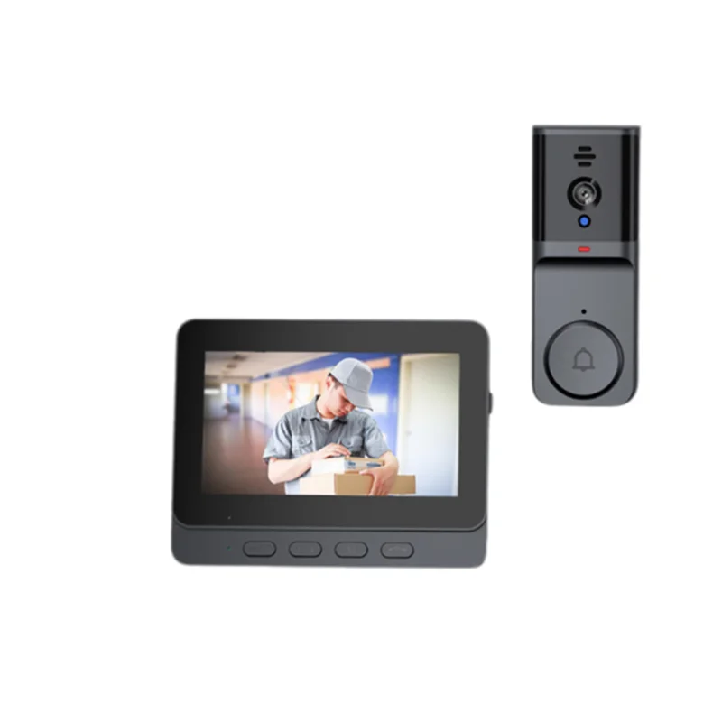A74E-Wireless 2.4G Bluetooth Video Doorbell With 4.3