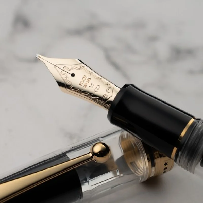 A+ para Pilot Namiki Custom 823 Pluma estilográfica transparente sin émbolo de color tipo 14K