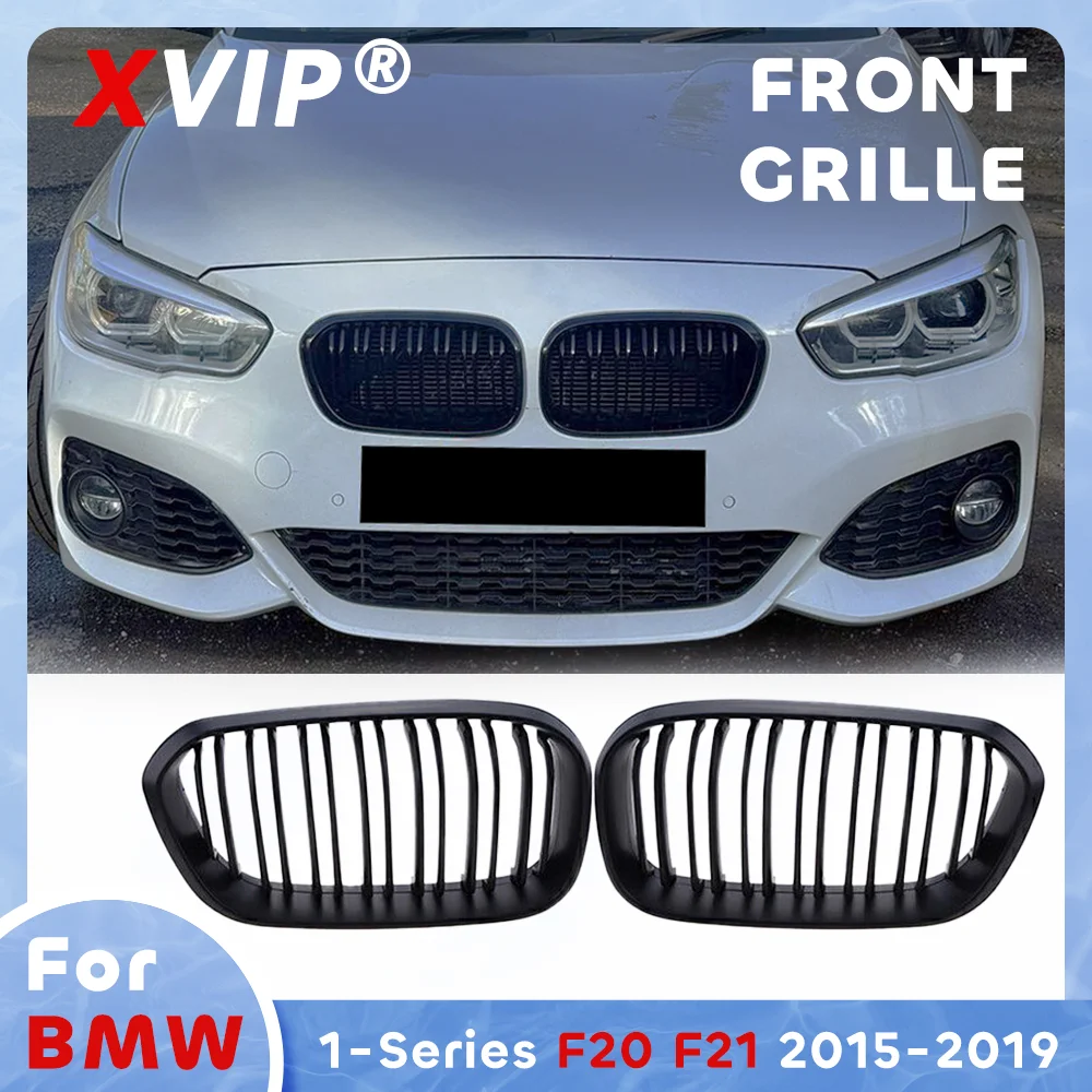 

XVIP Matte Black Double Line Style Front Bumper Grille For BMW 1-Series F20 F21 2015-2019