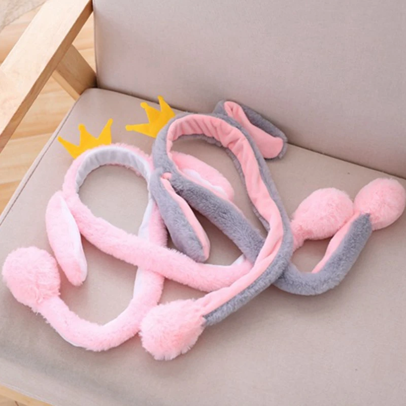 

Dancing Rabbit Ear Hairband Women's Cute Animal Plush Headband Kids Children Girls Boy Gift Wrap Warm Hat Sombrero Mujer