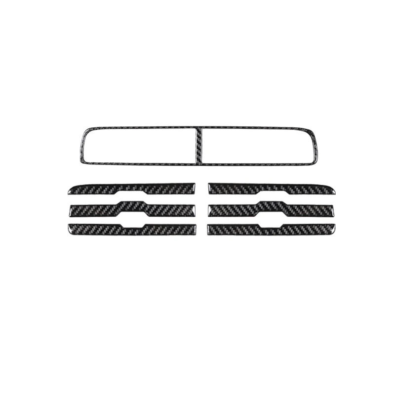 Carbon Fiber Air Outlet Patch Vent Frame Decoration Strips Car Stickers For Chevrolet Camaro 2010 - 2015