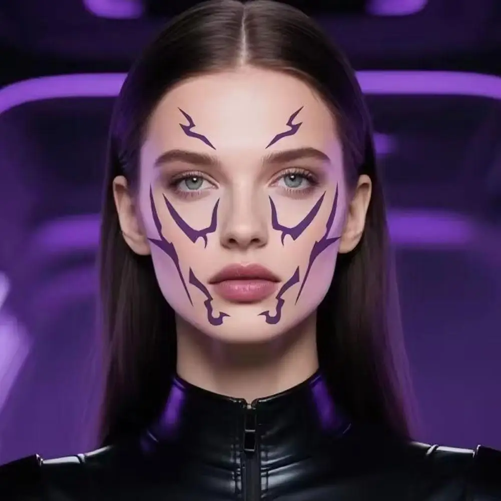 KPop chasseurs de démons Rumi Kang Cosplay autocollant de tatouage fête Anime scène étanche autocollant démonissant pour Hallowmas bricolage décoration