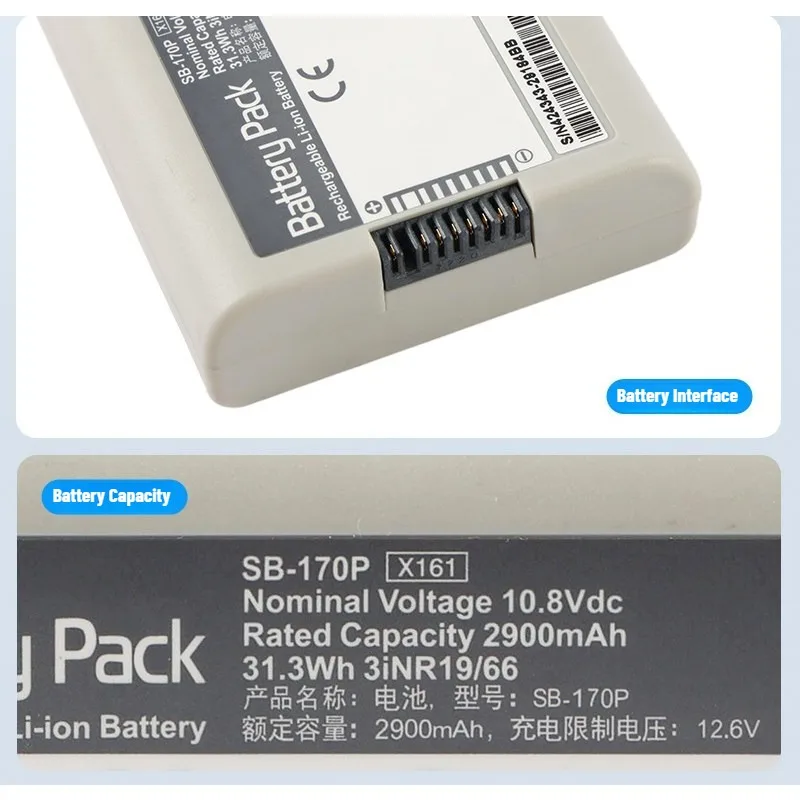 10.8V 31.3Wh 2.9Ah SB-170P X161 High Quality Medical Replacement Battery For Nihon Kohden Lifescope PT BSM-1700 Patient Monitor