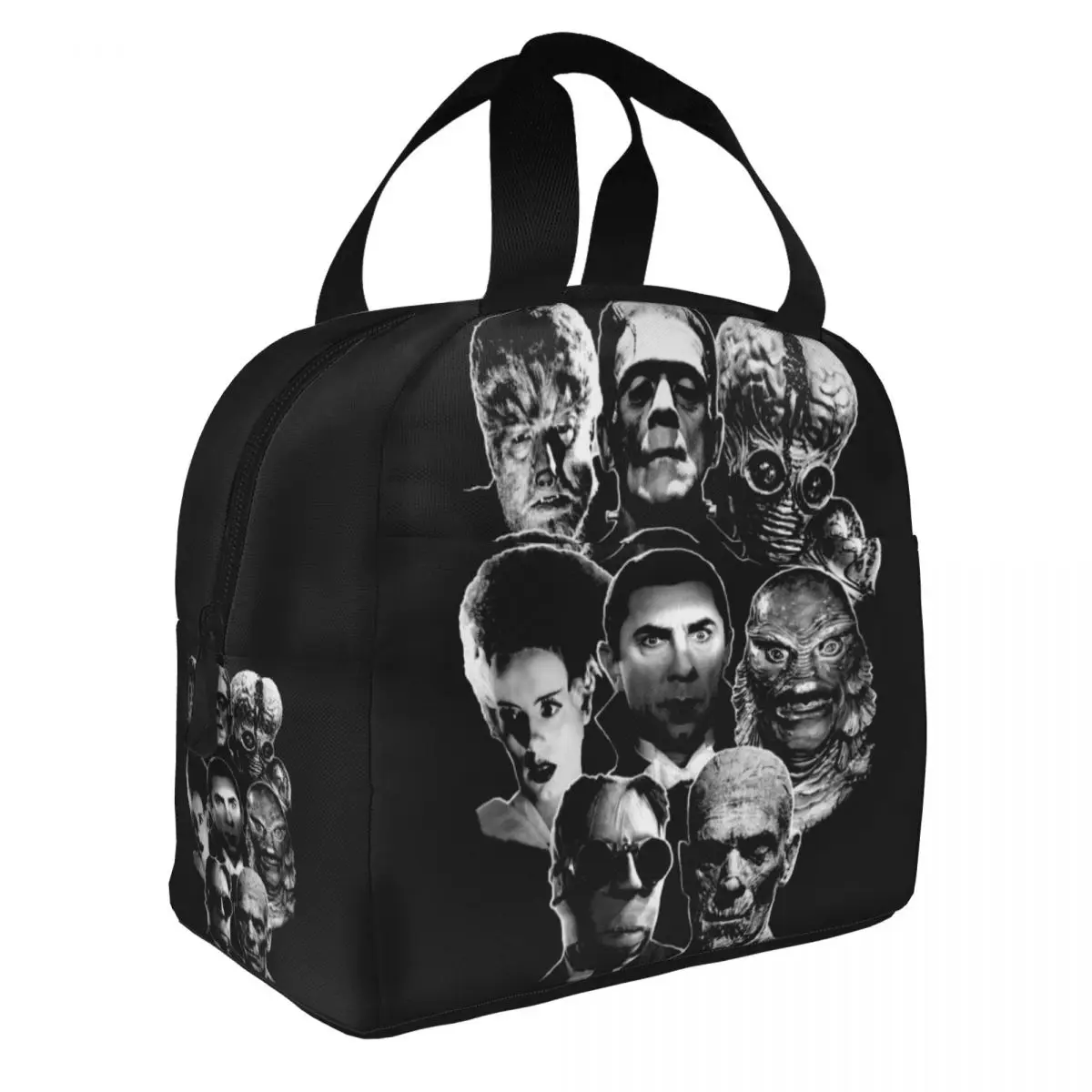 Uniwersalna izolowana torba na drugie śniadanie Monster Gang Szczelna mumia Frankenstein Horror Movie Cooler Bag Lunch Box Tote Food Bag