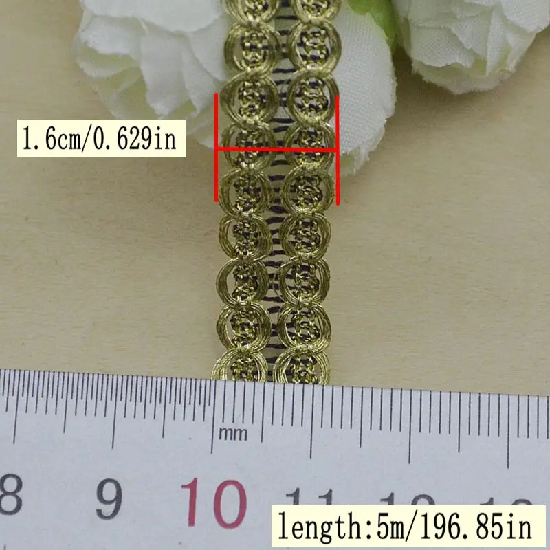 5 метров/16,4 фута в каждой упаковке, новое кружево с аксессуарами для одежды, шитье своими руками, изделия ручной работы, занавеска для свадебного платья, загнутый край, кружево в форме бисера
