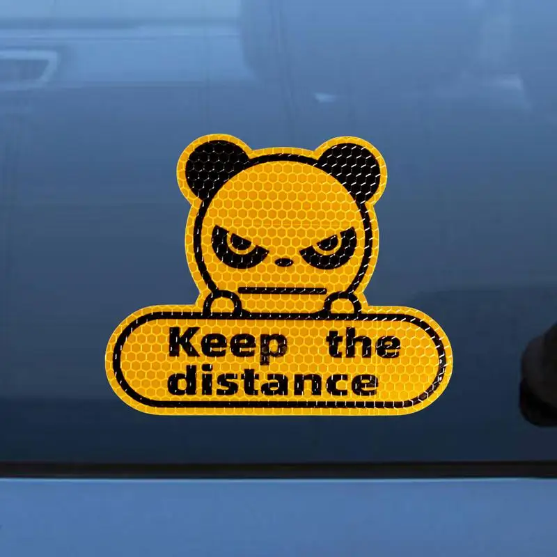 Reflective Car Stickers Back Innovative Panda Auto Sticker High Visibilty Car Decal Self Adhesive Car Stickers For Cars Bikes