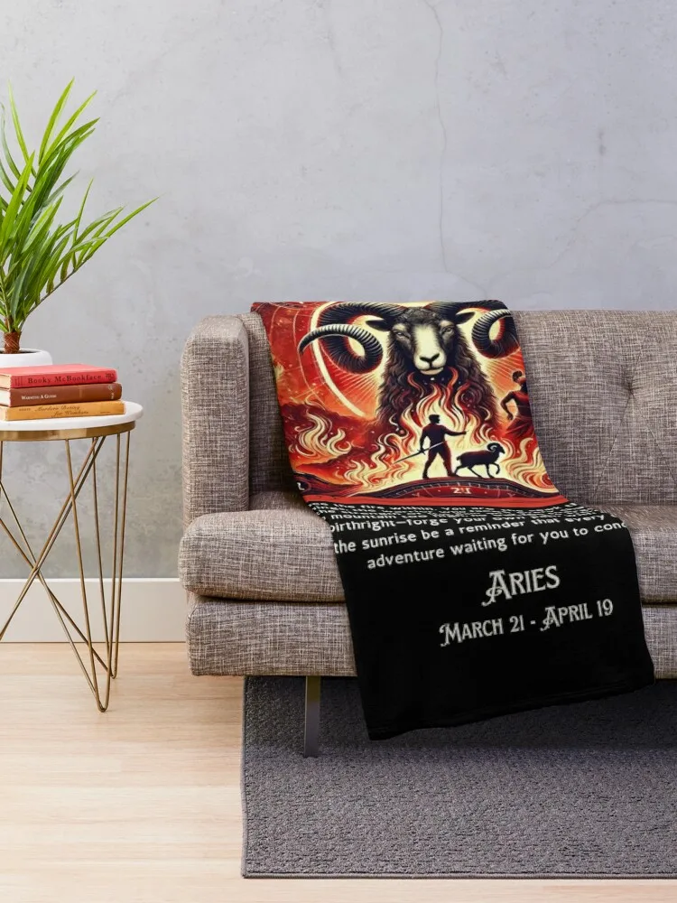 Aries: The Bold Pioneer Throw Blanket Hairys Decorative Sofas Blankets