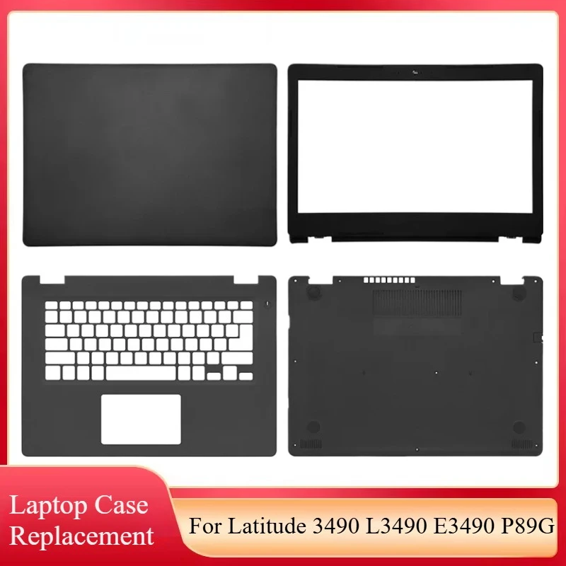 

NEW Cases for Latitude 3490 L3490 E3490 P89G Laptop LCD Back Cover Lid Front Bezel Palmrest Bottom Case Top Keyboard Case Black