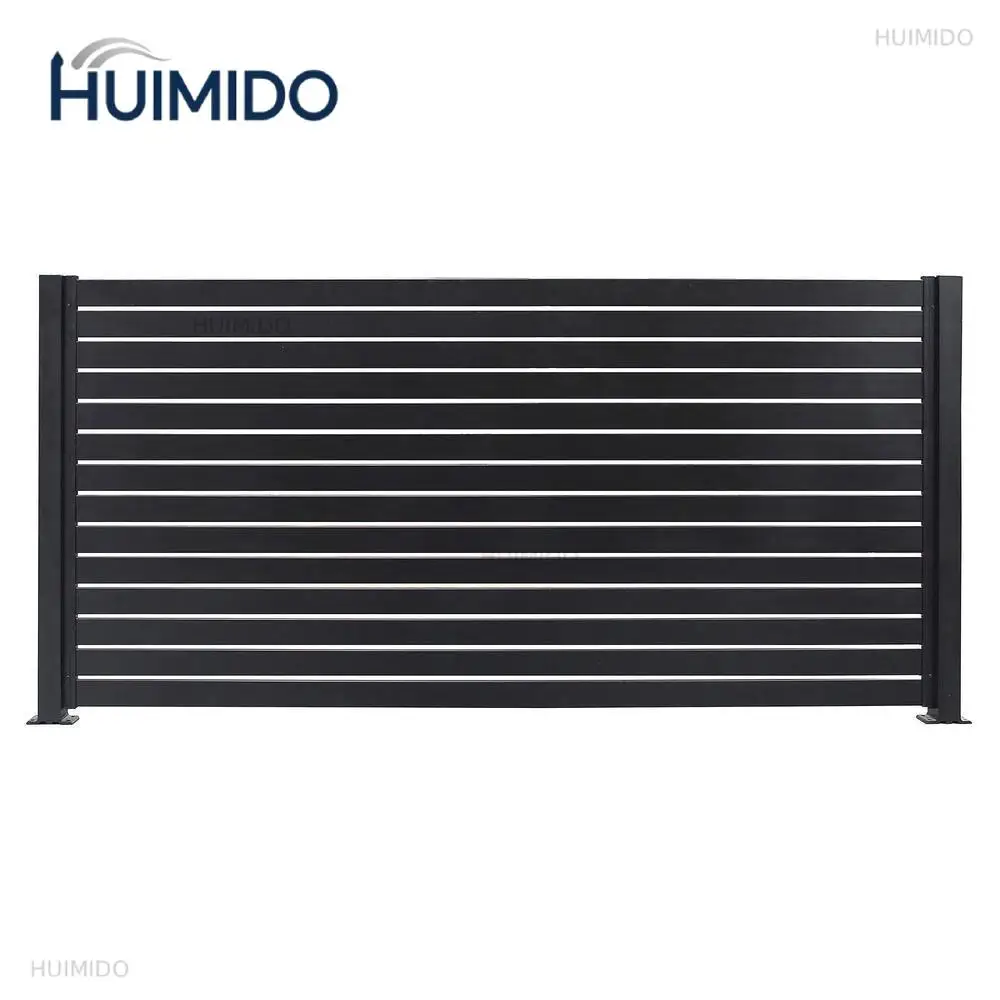 Premium High Quality Durable Black Aluminum Slat Fence Panels Customizable Length And Height Outdoor Privacy Fence