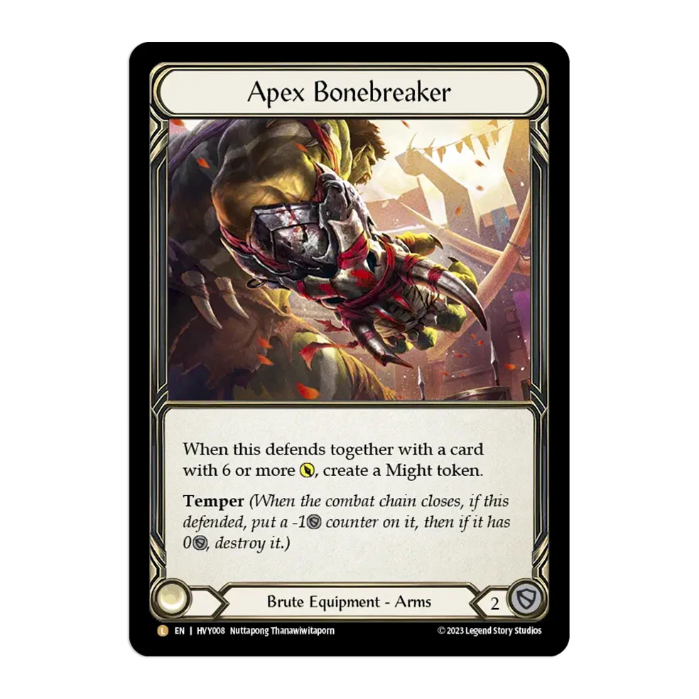 Rainbow Foil Card Apex Bonebreaker Flesh and Blood TCG