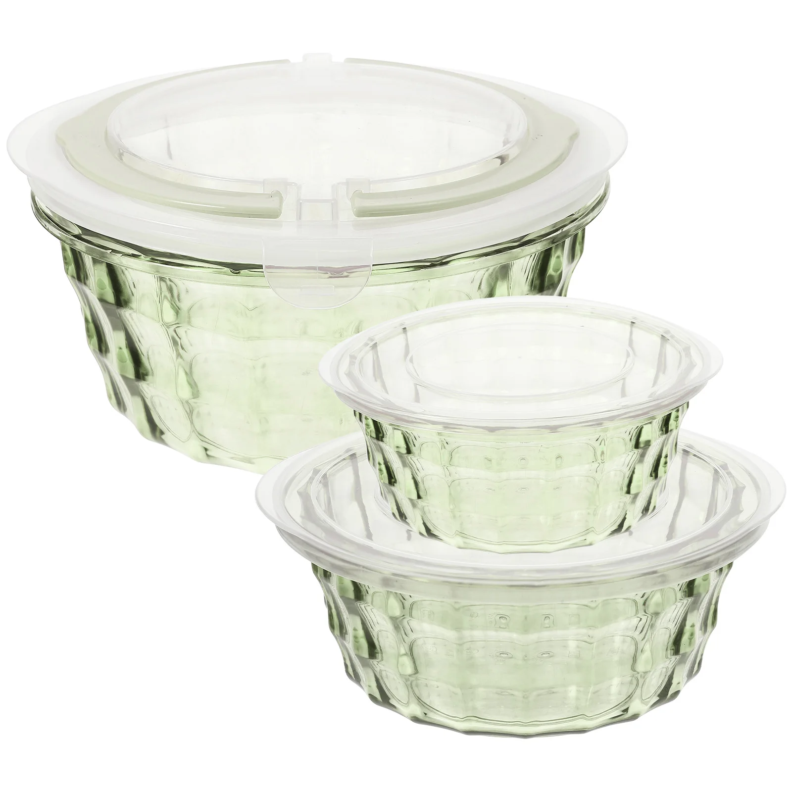 

3pcs Salad Bowl Fruit Food Container Meal Prep Crisper Grain Storage Reusable Kitchen Containers Snack Case Vegetable Box Dry