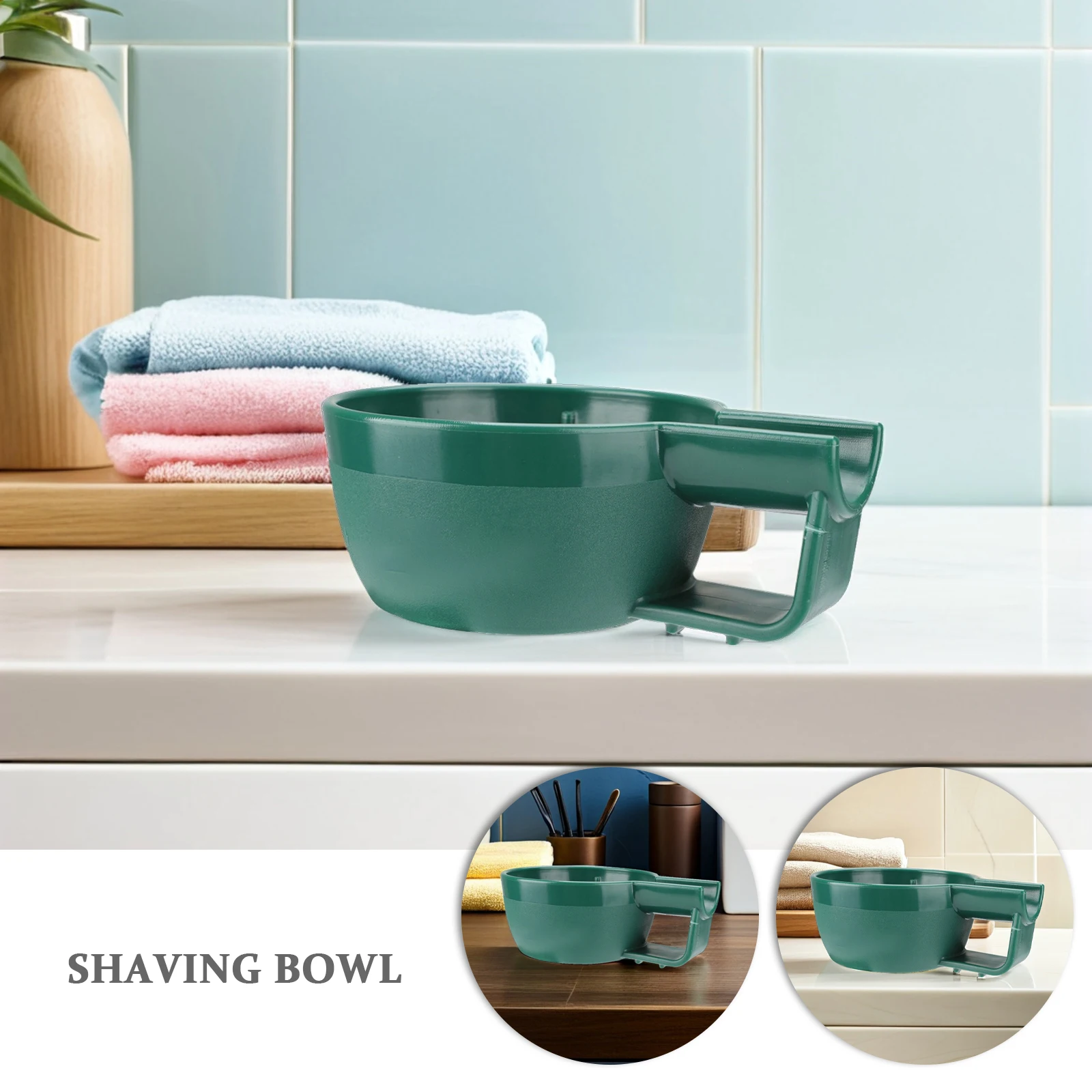 Large Deep Plastic Shaving Bowl Shaving Cream Soap Bubble Container Men Shave Bowl for Home Travel Shave Cup for Men