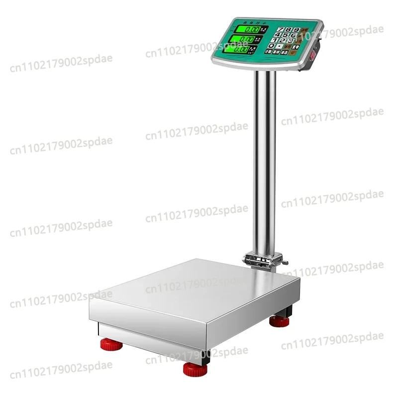 Suitable for Commercial Bench Scales Stainless Steel Waterproof Electronic Scales 100kg Electronic Scales 300kg Foldable Seafood