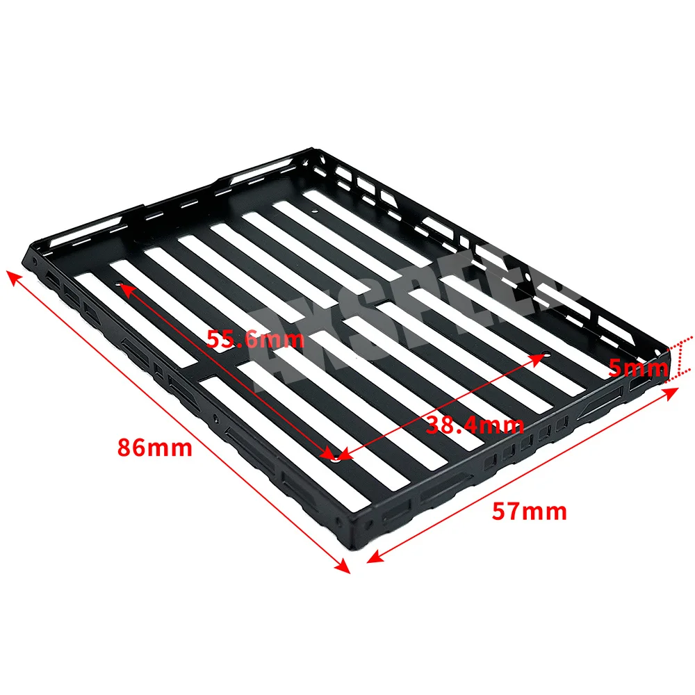 AXSPEED Metal 86*57mm Luggage Carrier Roof Rack for Kyosho MINI-Z 4×4 JEEP Wrangler 1/24 RC Crawler Car Decoration Accessories