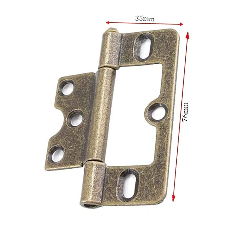 8 pcs Non-Mortise Hinge Antique Hinge Hinges Furniture Cabinet Restoration Hardware Furniture Cabinet Drawer Cupboar Dresser