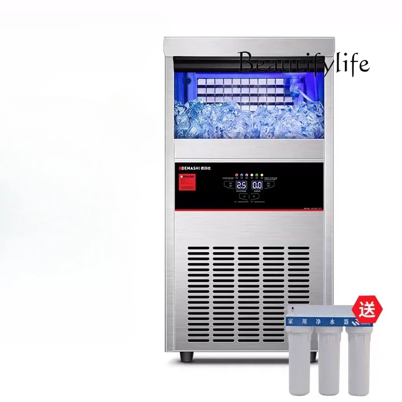 

Ice Maker Commercial Bottled Water Tap Water Dual-Use for Milk Tea Shops Large Small Ice Maker