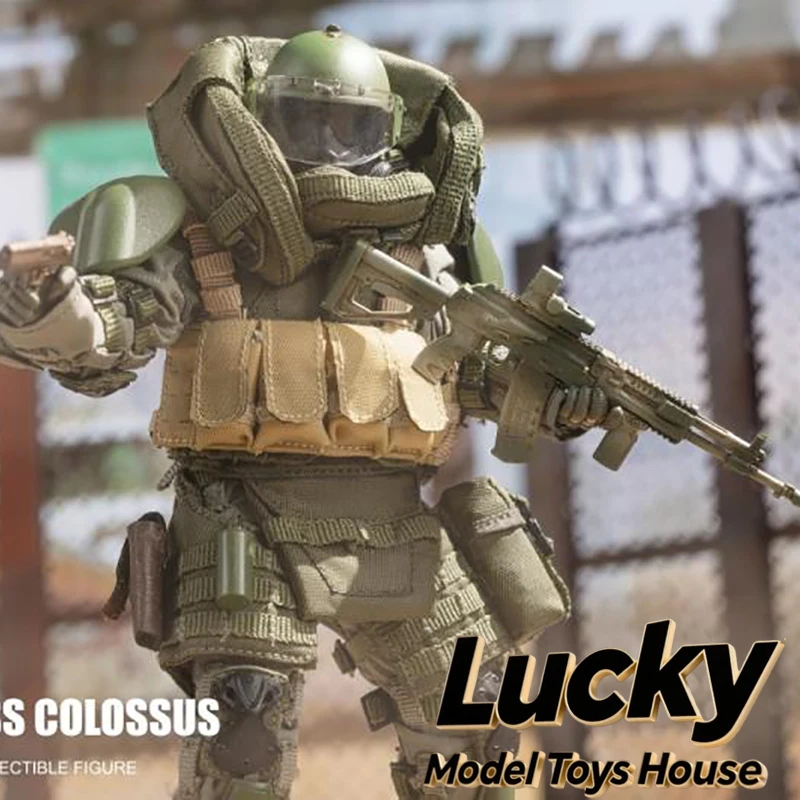 1/12 القلعة الخضراء العسكرية Colossus درع الجندي جمع ألعاب بندقية حساسة حلية Hasuki SA02 6 بوصة رجل عمل الشكل #6