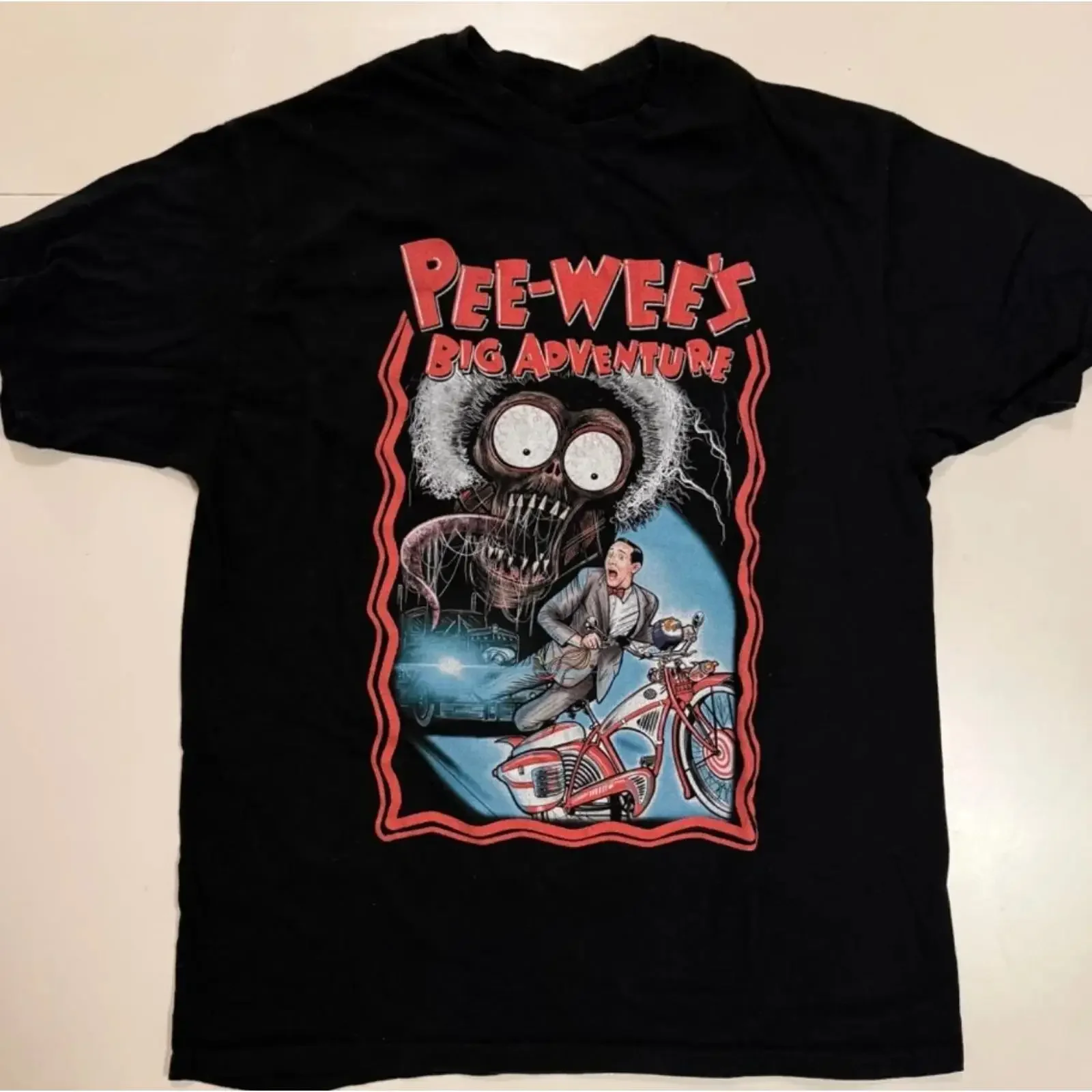 Pee wee Herman wee's for Fans Adult T Shirt Full Size ZA493 vintage Washed fashion Unisex Versatile Comfortable Casual Slightly
