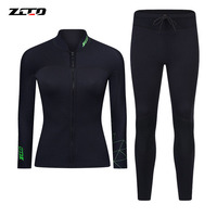 3mm Neoprene Diving Suit Men Women Wetsuit Split Body Jacket Pants Long Sleeve Swimsuit Water Sports Diving Clothing