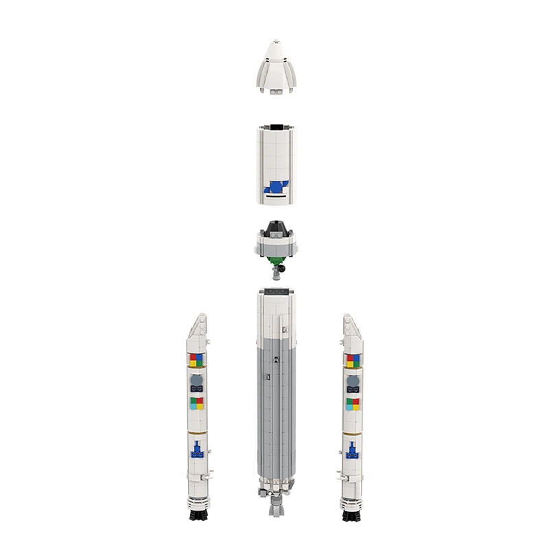 MOC Rrocket Launch 1:110 Arianeal 5 ECA Rocket Building Blocks Space Artificial Satellite Universe Sspaceflight Bricks Toys