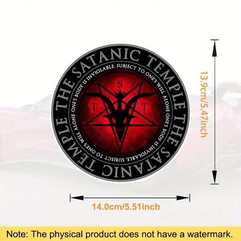

“Satanic Pentagram Vinyl Sticker – Waterproof Gothic Red Pentacle Decal for Laptop, Motorcycle, Helmet, Car, Guitar”