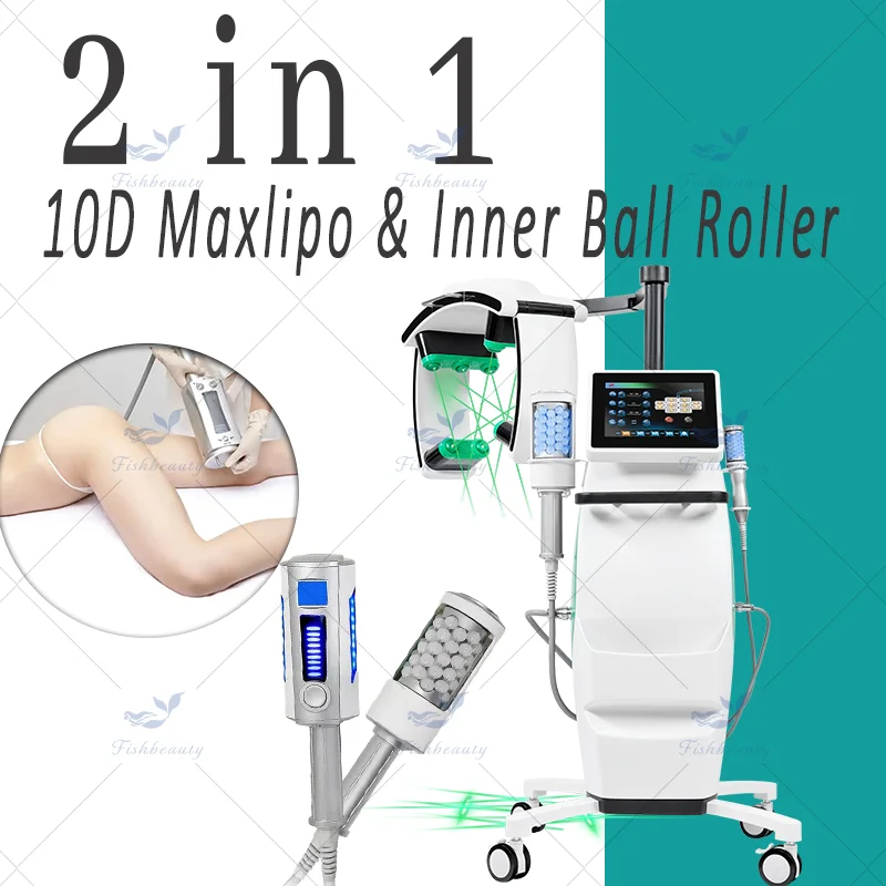 The Newest Laser Machine 532nm Green 635 Red Light Slimming Therapy 8d Inner Ball Rolling Machine