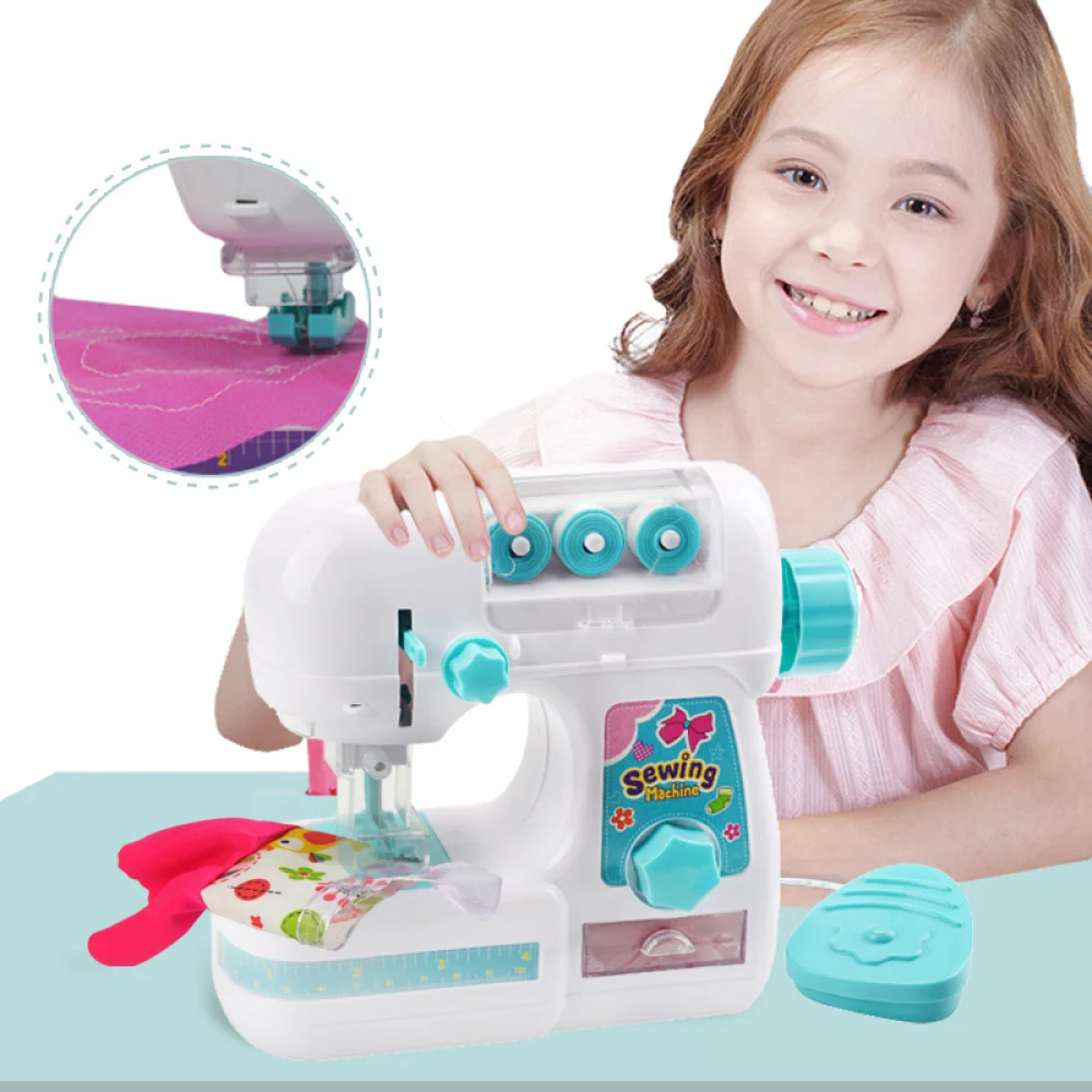 Simulation Sewing Machine Mini Household Furniture Toy Educational Learning Design Clothing Toy Girl Children Christmas Gift