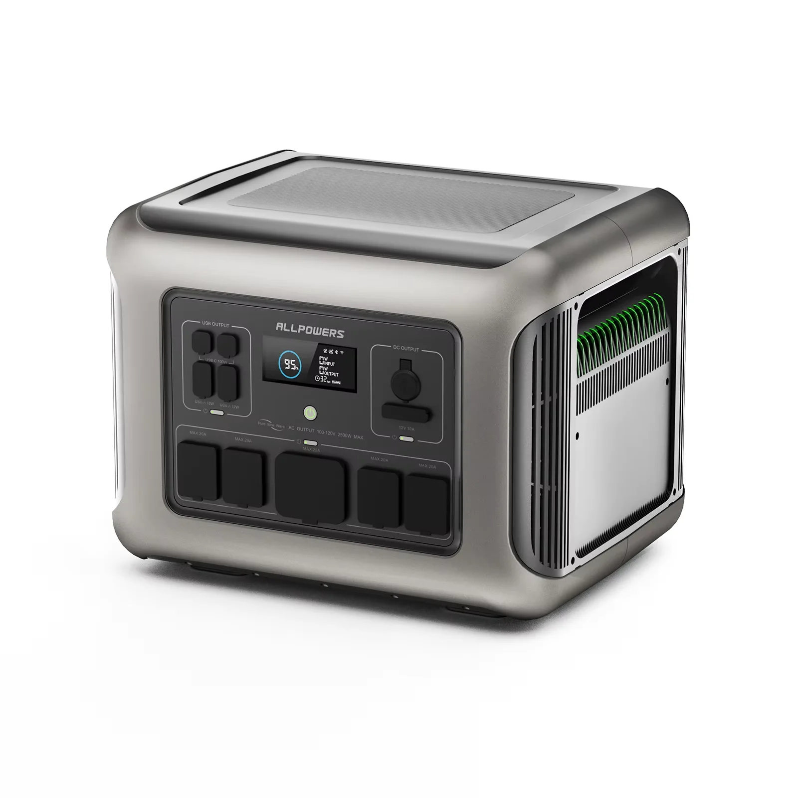 ALLPOWERS 2500W Home Backup Battery with 30A RV Output,2016Wh LiFePO4 Portable Power Station with UPS for Camping, Off Grid
