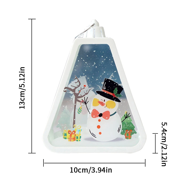 Lâmpada de vento retrô de Natal e castiçais LED - Lanterna de globo de neve Presentes iluminados de Papai Noel |   Ornamento iluminado de Natal de inverno
