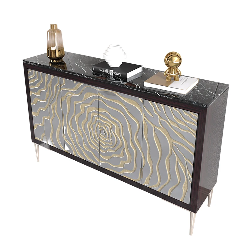 

Light luxury entrance cabinet shoes cabinet modern simple rock plate sideboard locker