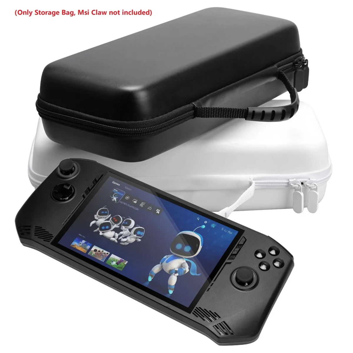 Portable Storage Bag Carrying Case for MSI Claw Game Console EVA Waterproof and Anti Drop Protective Handbag Black ZJY