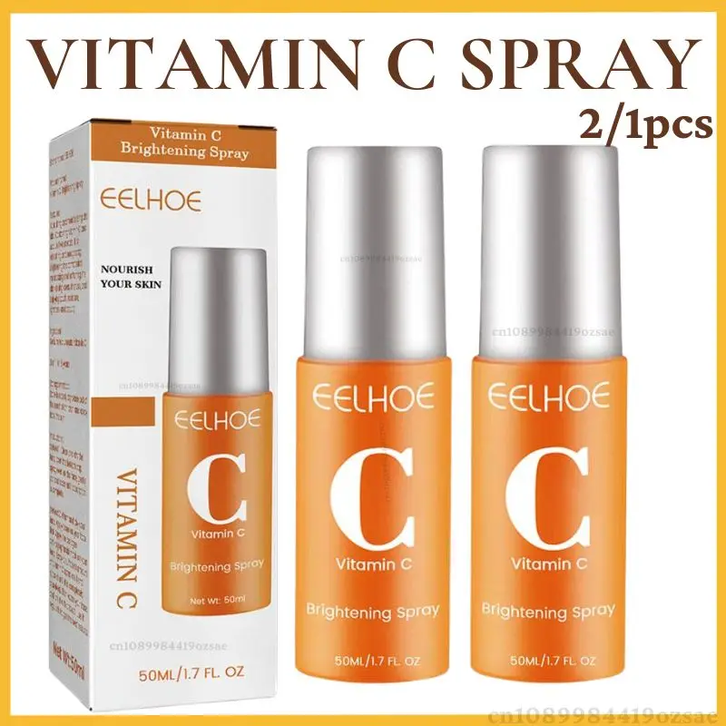 2/1pcs Vitamin C Facial Serum Anti-aging Moisturizing Mist Collagen Lightning Facial Serum Nourish Shrink Pores Skin Care Spray