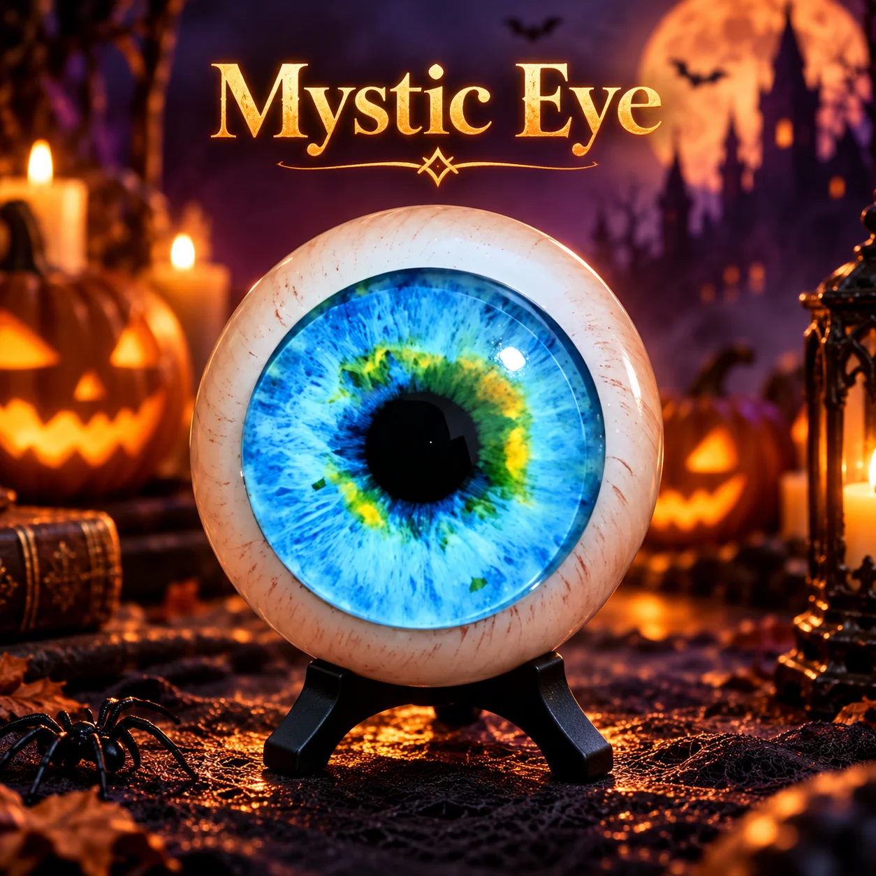 F3 Realistic Eyeball Statue Horror Decor Halloween Prop Fake Eye Ornament Creepy Desktop Home Decoration Collectible