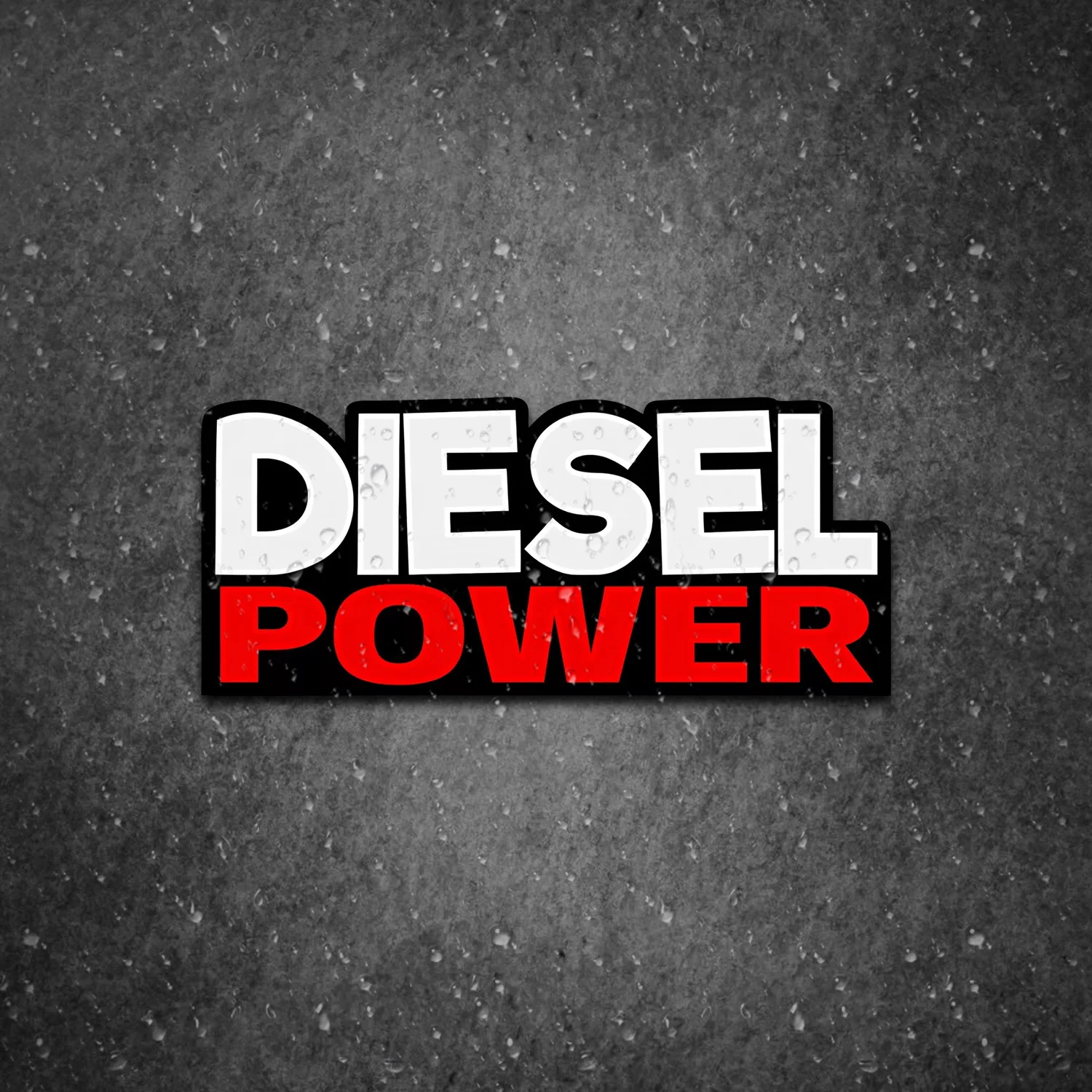 1 Stück Diesel Power Letter wasserdichter Vinyl-Aufkleber in verschiedenen Farben für Auto, Motorrad, Helm, Laptop, Dekoration
