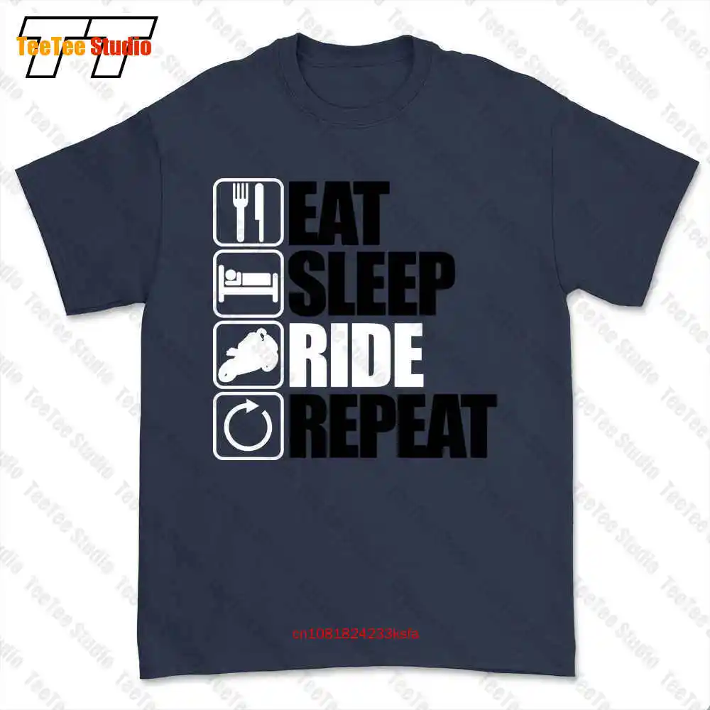 เสื้อยืด Eat Sleep Ride repeed Biker เสื้อยืด7XC6