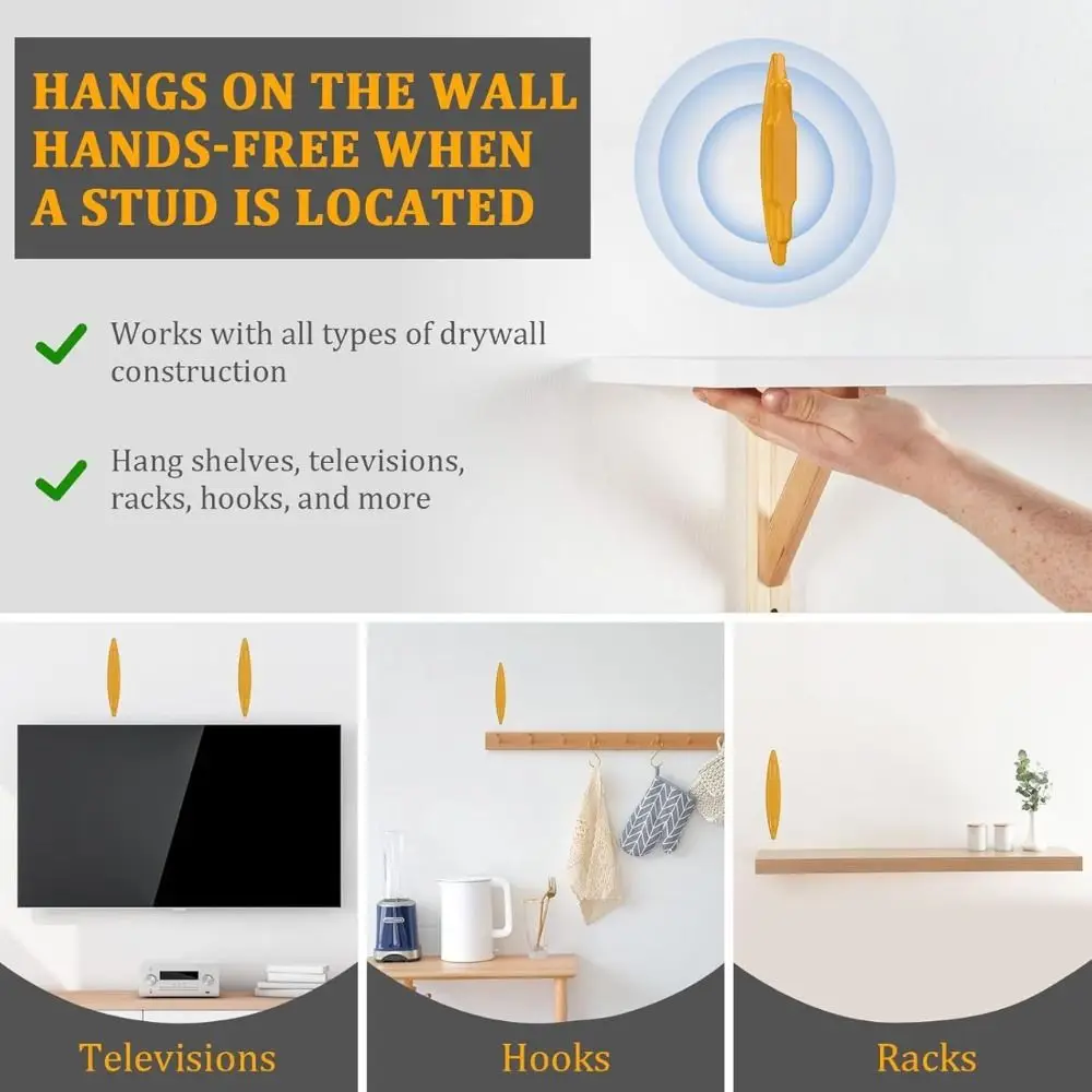 Magnetic Metal Detection Detector Portable Durable Screw Detector Screw Positioner Stud Finder Tools for Drywall and Wood Wall