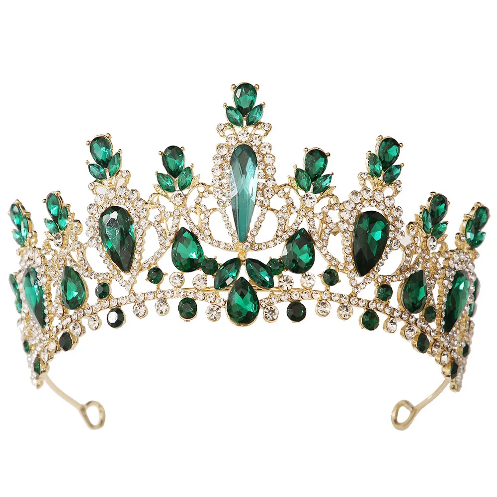 AB Colors Tiaras and Crowns for Women Bride Headdress Wedding Crown Hair Jewelry Princess Party Birthday Daidem Accessories