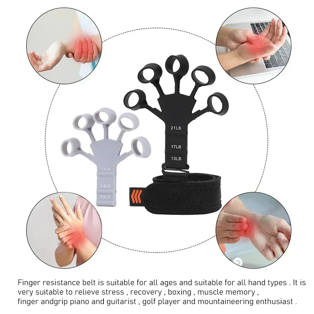 Finger Grip Formação e Exercício Paciente, Mão Fortalecedor, Guitarra Finger Flexão e Extensão, Trainning Device