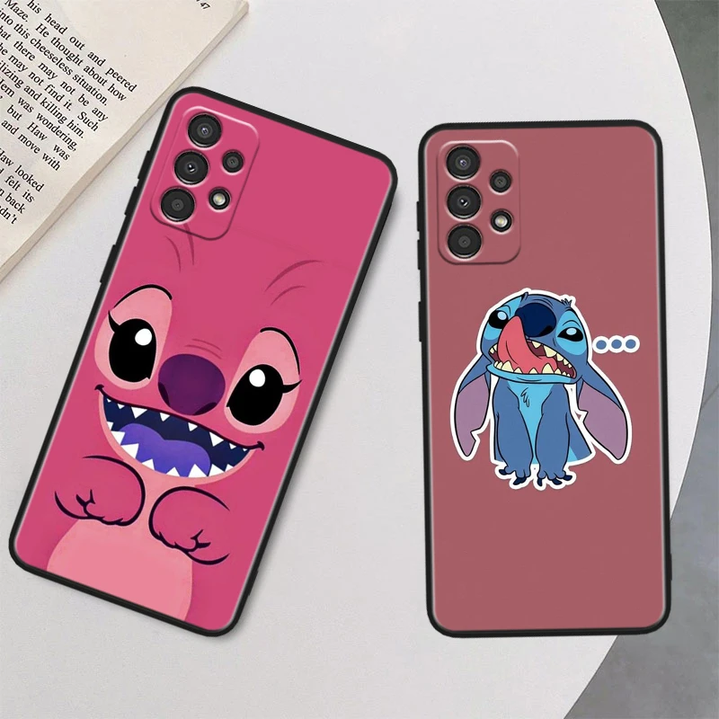 Disney Stitch For Samsung Galaxy A91 A81 A71 A51 A42 A31 A21S A12 A11 A04 S E A02S A01 Core Black Phone Case