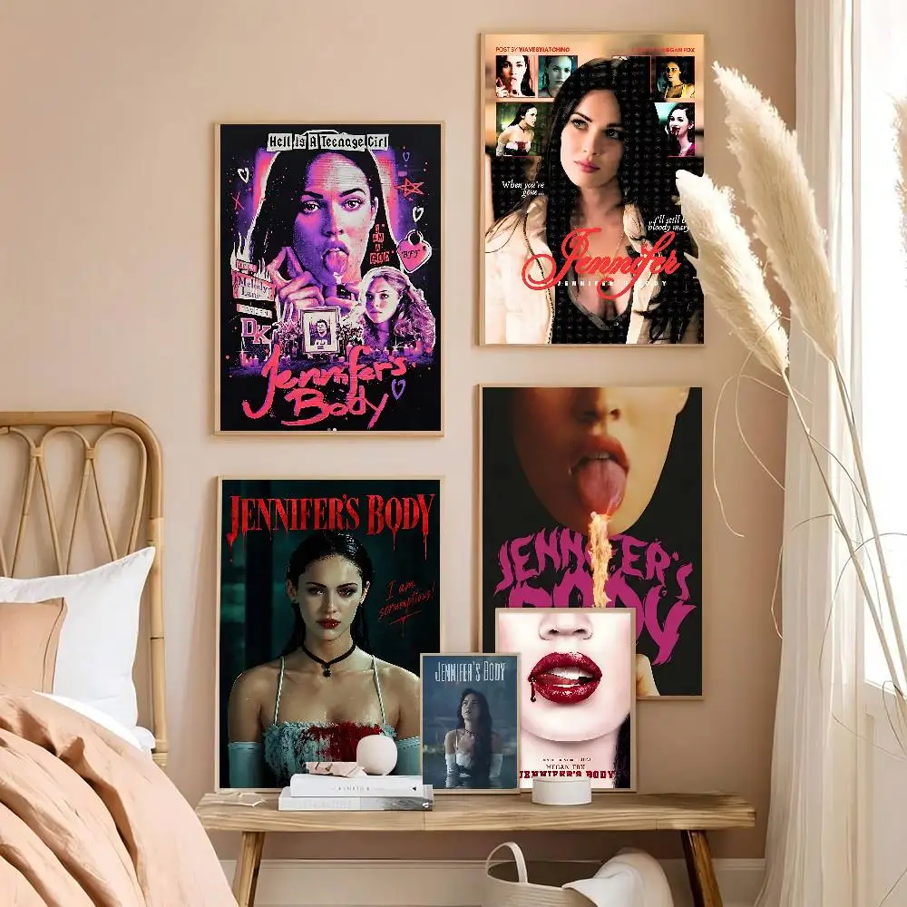 Pop Movie Jennifer Body  Vintage Posters Sticky Vintage Room Home Bar Cafe Decor Kawaii Room Decor