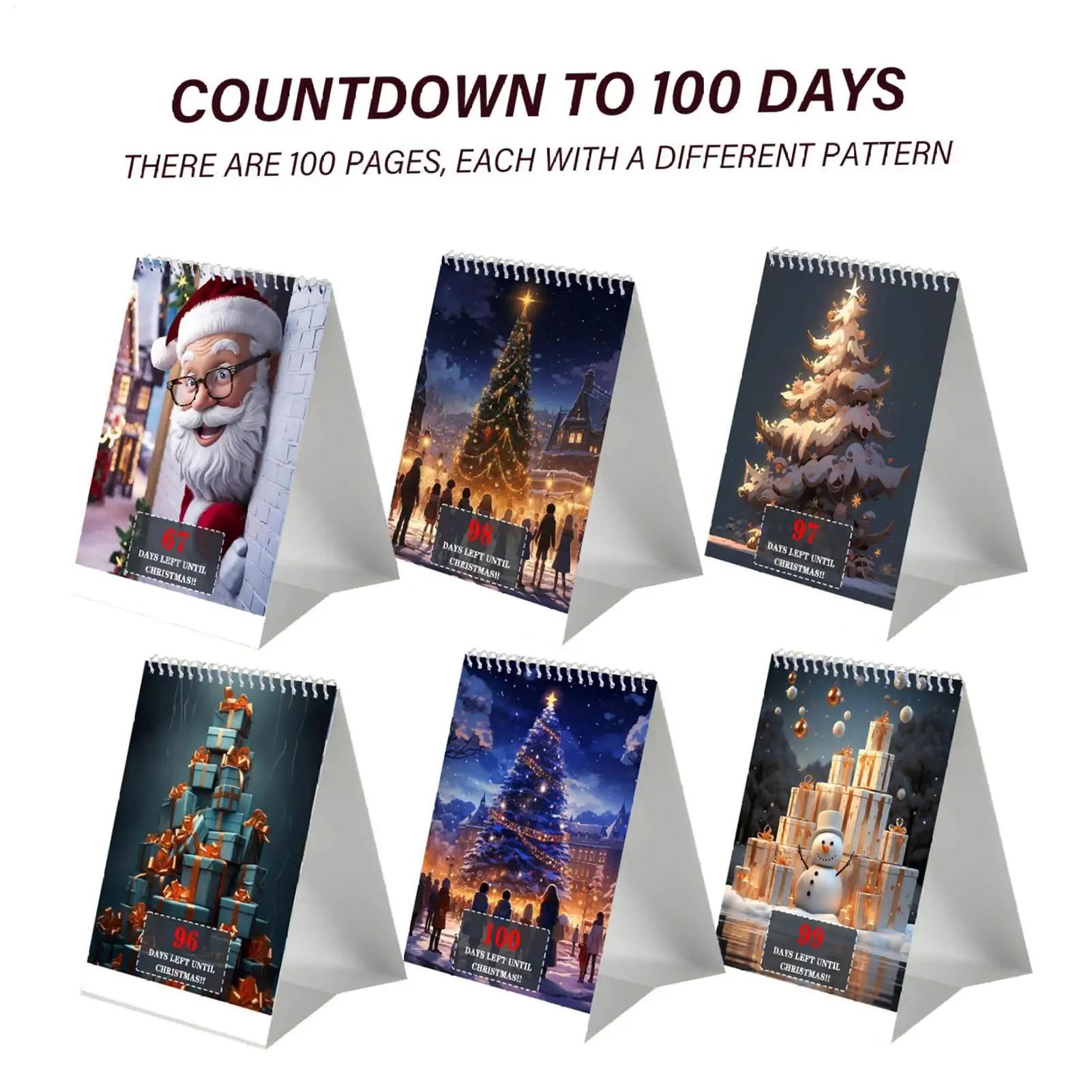 

Christmas Countdown Calendar 2025 100 Day Christmas Countdown Calendar Table Centerpieces For December Living Room Bedside Study