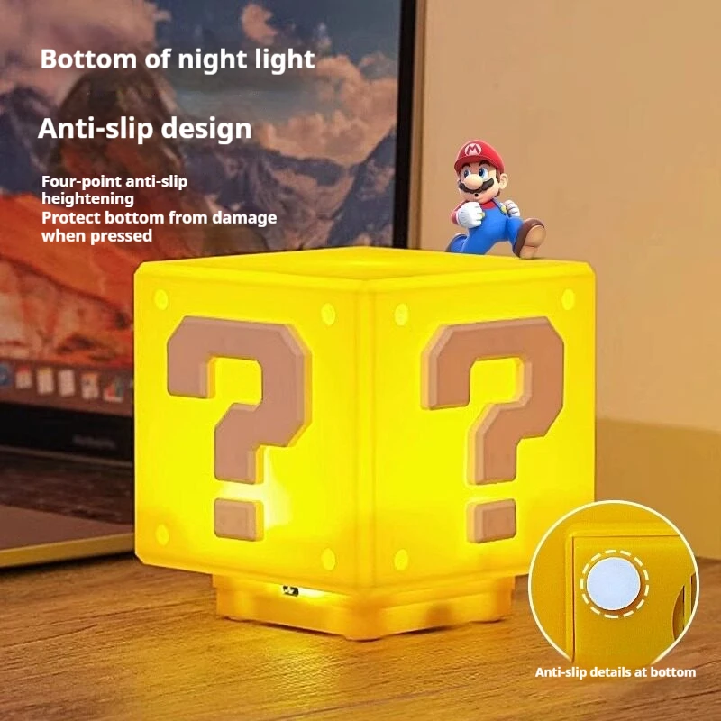 

Ночник-блок Super Mario с вопросительным знаком, звуковыми эффектами, светодиодной подсветкой, игрушка, аниме-атрибутика