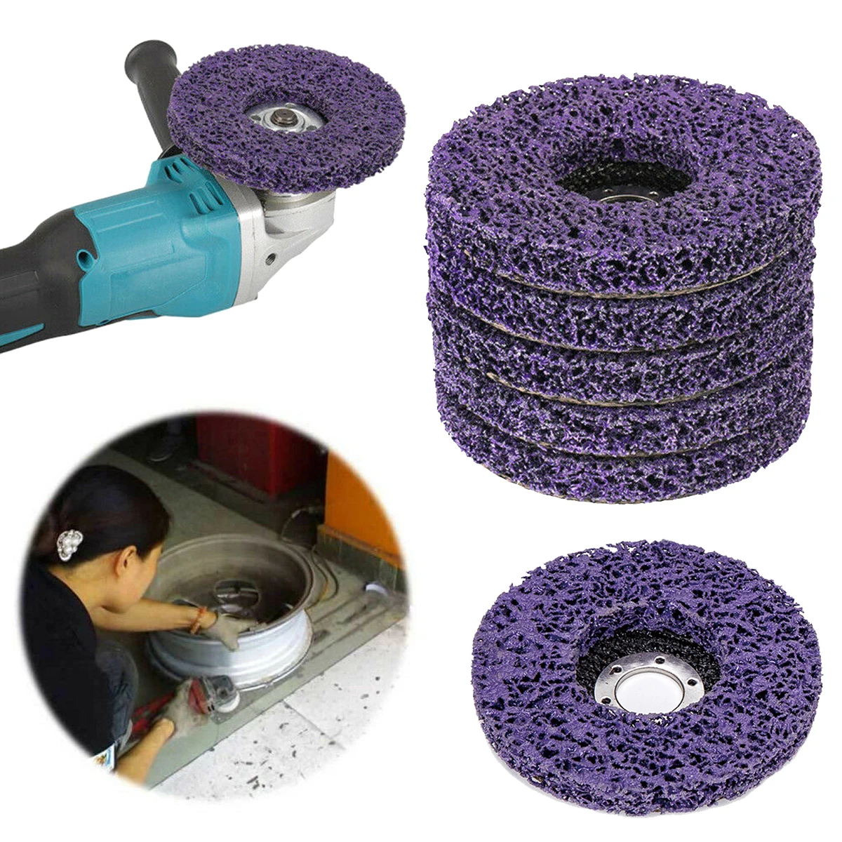 

2/5pcs Flat Flap Discs 125mm Grinding Wheels Wood Cutting Carbon Steel For Angle Grinder Sanding Polishing Tool Accessories