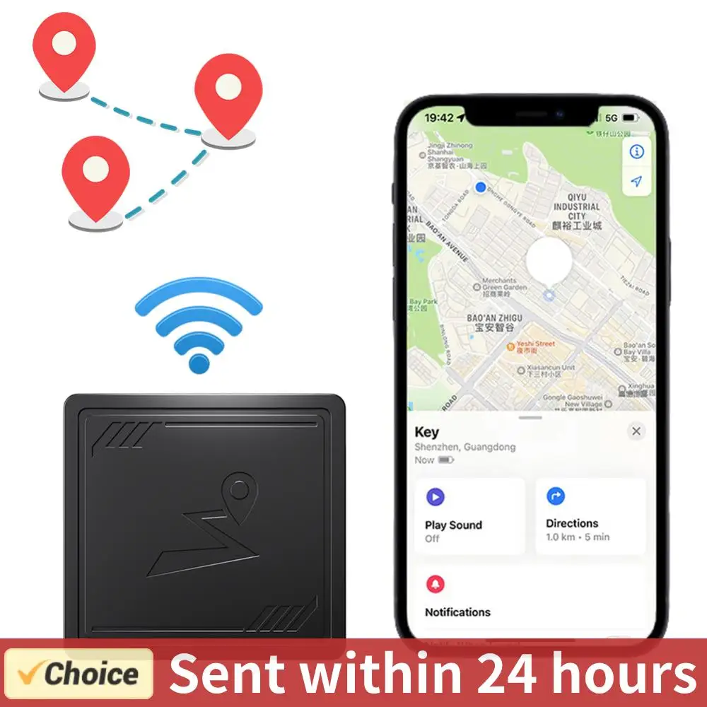 4G GPS Tracker with App Anti-Lost Recording Tracking Device Portable GPS Positioner for Cars Kids Pets